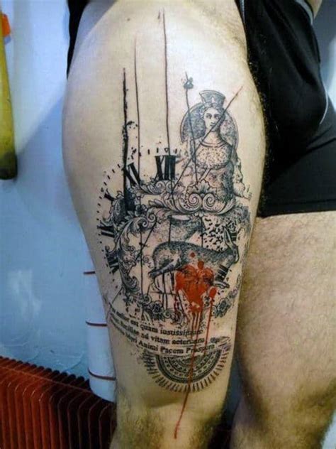 thigh tattoos for men